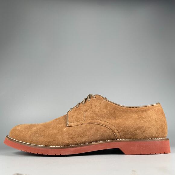 G.H. Bass Buckingham Men\'s Size 13 D Tan Suede Lace Up Oxford Dress Shoes Casual
